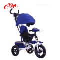 selling baby tricycle with push bar can foldable/kids trike with five safety belt/child tricycle rear wheel have brake